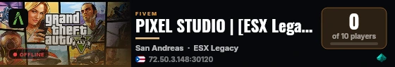 PIXEL STUDIO | [ESX Legacy] live status badge