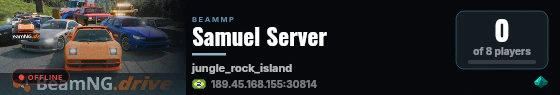 Samuel Server live status badge