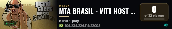 MTA BRASIL - VITT HOST | VITTHOST.COM.BR live status badge