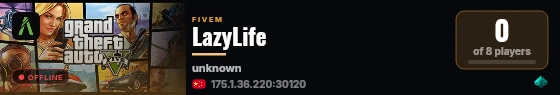 LazyLife live status badge