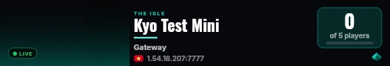 Kyo Test Mini live status badge