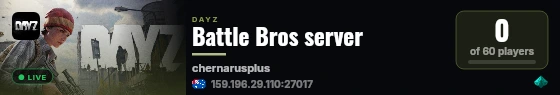 Battle Bros server live status badge