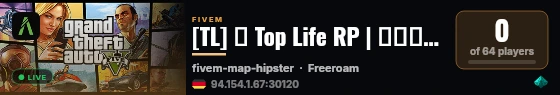 [TL] 🗽 Top Life RP | توب لايف live status badge