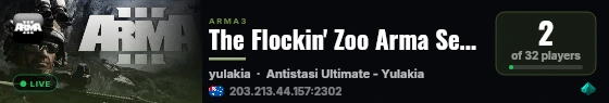 The Flockin' Zoo Arma Sever live status badge