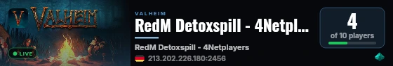 RedM Detoxspill - 4Netplayers live status badge