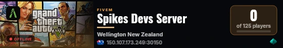 Spikes Devs Server live status badge
