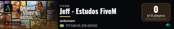 Jeff - Estudos FiveM  live status badge