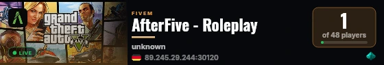 AfterFive - Roleplay live status badge
