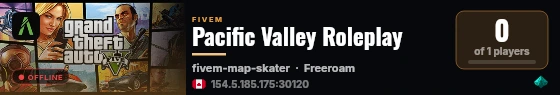 [FiveM Basic Server] California RP live status badge