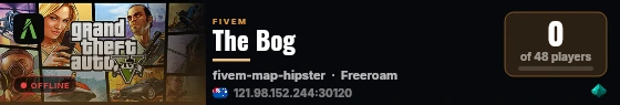 The Bog live status badge
