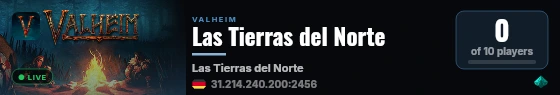 Las Tierras del Norte live status badge