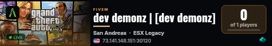 dev demonz | [dev demonz] live status badge