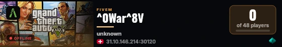 ^0War^8V live status badge
