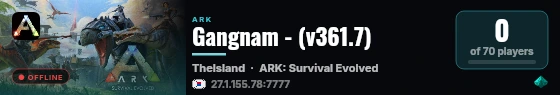 Gangnam - (v361.7) live status badge