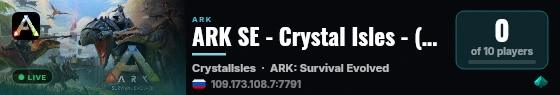 ARK SE - Crystal Isles - (v361.7) live status badge