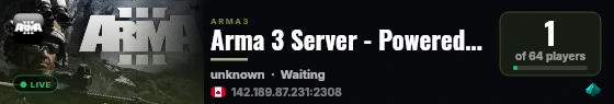 Arma 3 Server - Powered by AMP live status badge