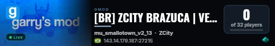 [BR] ZCITY BRAZUCA | VENHA SE DIVERTIR ! :) live status badge