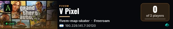 V Pixel live status badge