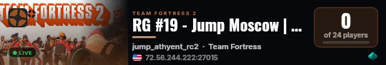 RG #19 - Jump Moscow | (No rank limit #2) | Tempus Network live status badge