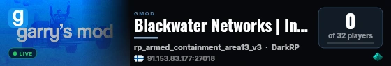 Blackwater Networks | In Dev | SCP:Roleplay | .gg/NEvSUpWqGn live status badge