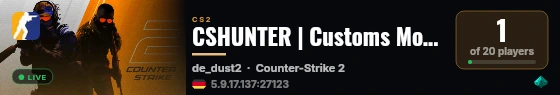 CSHUNTER | Customs Models #1 live status badge