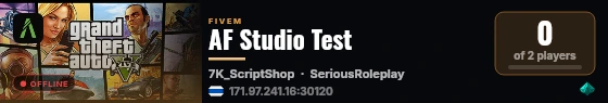 AF Studio Test live status badge