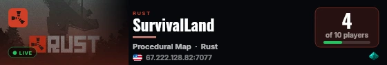 SurvivalLand live status badge