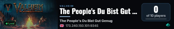 The People's Du Bist Gut Genug live status badge
