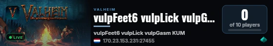 vulpFeet6 vulpLick vulpGasm KUM veiDancing live status badge