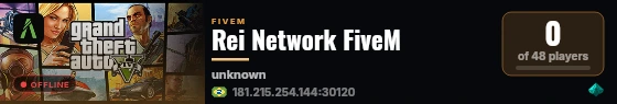Rei Network FiveM live status badge