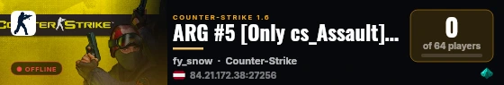 ARG #5 [Only cs_Assault] by cimsp.com live status badge