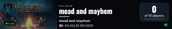 mead and mayhem live status badge