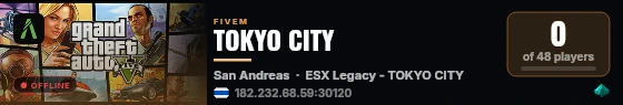 TOKYO CITY live status badge