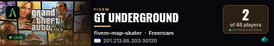 GT UNDERGROUND live status badge