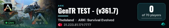 GenTR TEST - (v361.7) live status badge