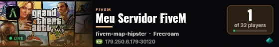Meu Servidor FiveM live status badge