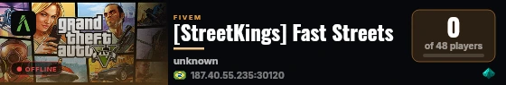 [StreetKings] Fast Streets live status badge