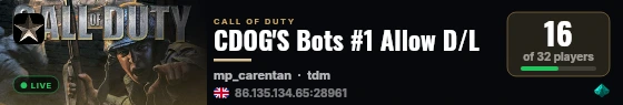 CDOG'S Bots #1 Allow D/L live status badge