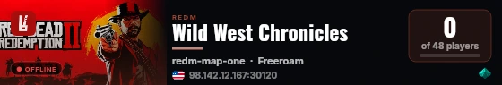 Wild West Chronicles live status badge