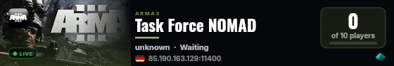 Task Force NOMAD live status badge