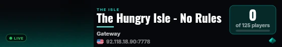The Hungry Isle - No Rules live status badge