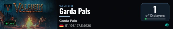 Garda Pals live status badge