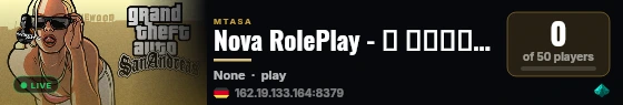 Nova RolePlay - نوفا حياة واقعية live status badge