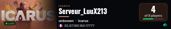 Serveur_LuuX213 live status badge