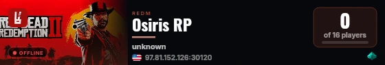 Osiris RP live status badge