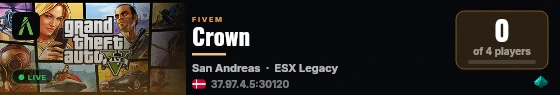 Crown live status badge