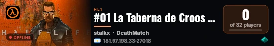 #01 La Taberna de Croos (Deathmatch) - discord.gg/XyF3Jty7uW live status badge