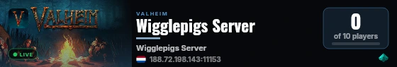 Wigglepigs Server live status badge