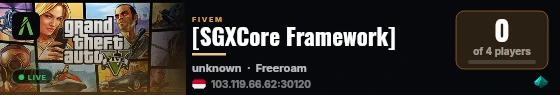 [SGXCore Framework] live status badge