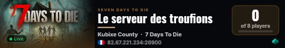 Le serveur des troufions live status badge